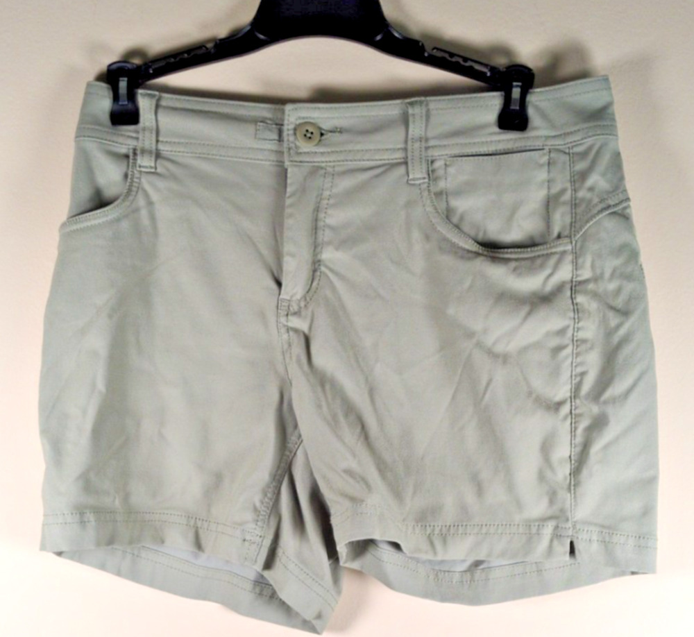 Prana Halle II Shorts Womens 4 Gray Standard Fit Zion Stretch Hiking Outdoor UPF